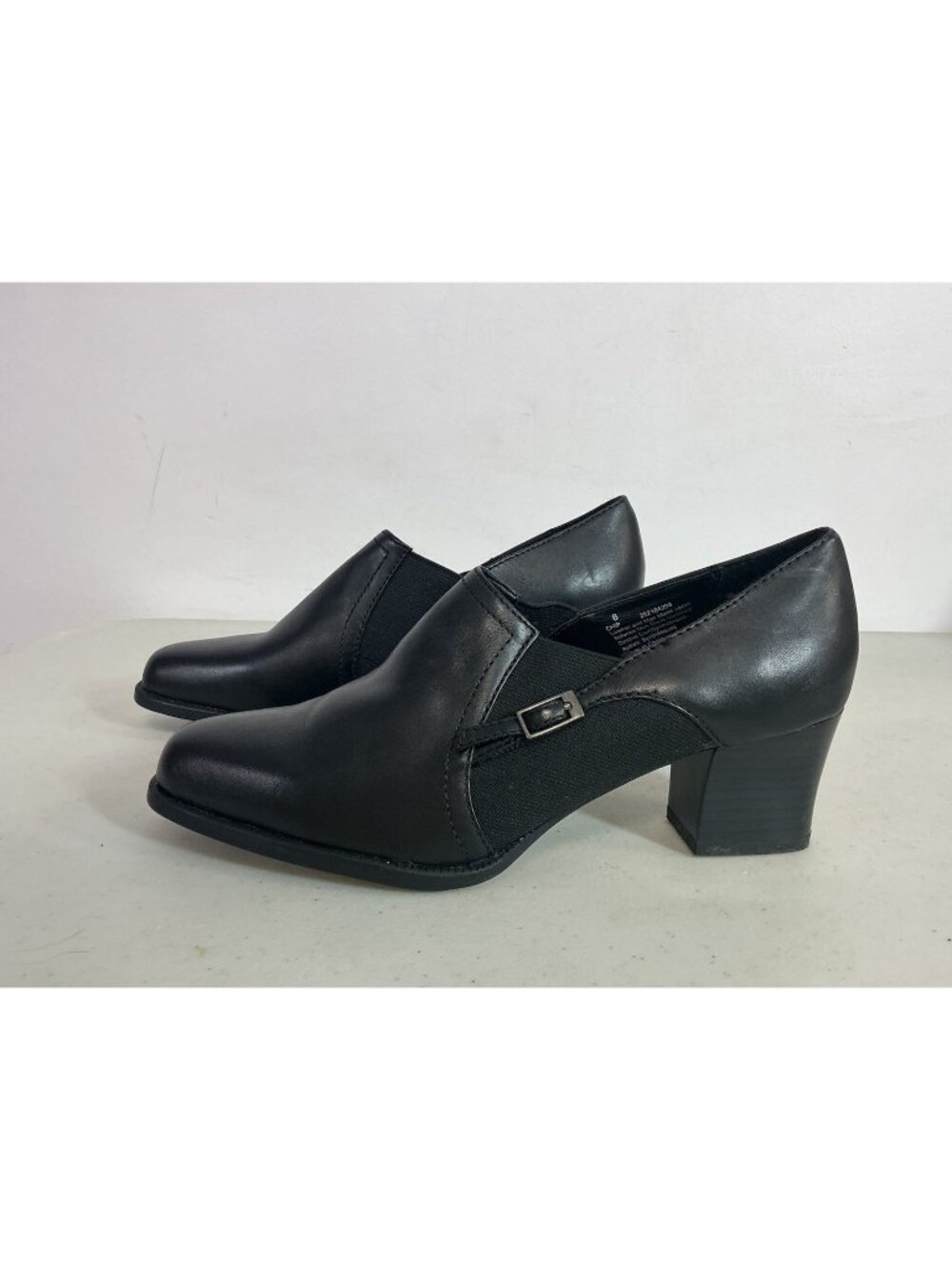Dr Scholls Shoes Slip On Loafer Pumps Black Leather Womens 8 New